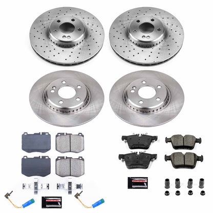 PowerStop 2018 Mercedes-Benz C350e Front & Rear Autospecialty Brake Kit (KOE8050)