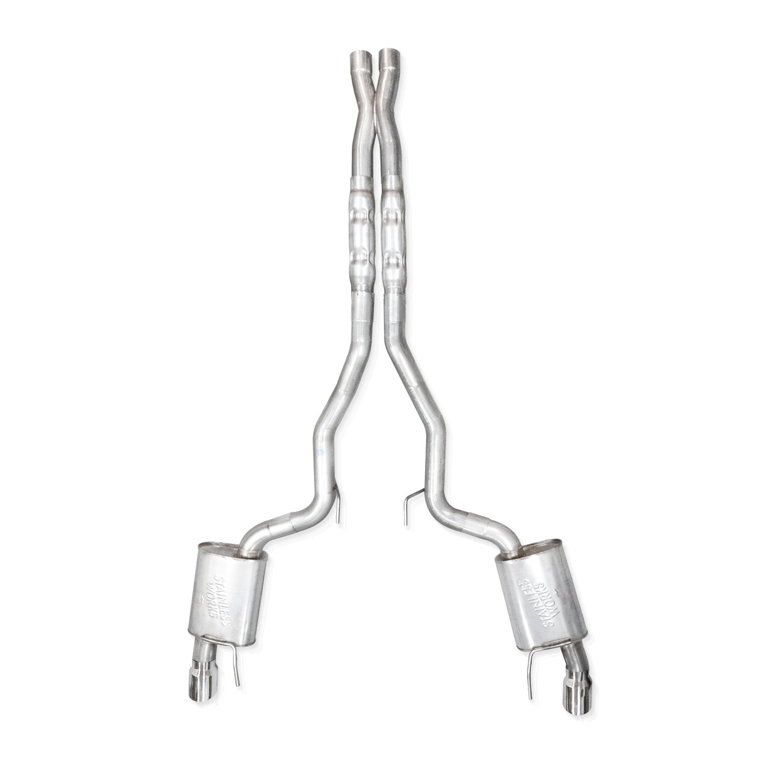 Stainless Works M24CBXPCR for 24-25 Mustang GT Catback Dual Tips Redline Sound X