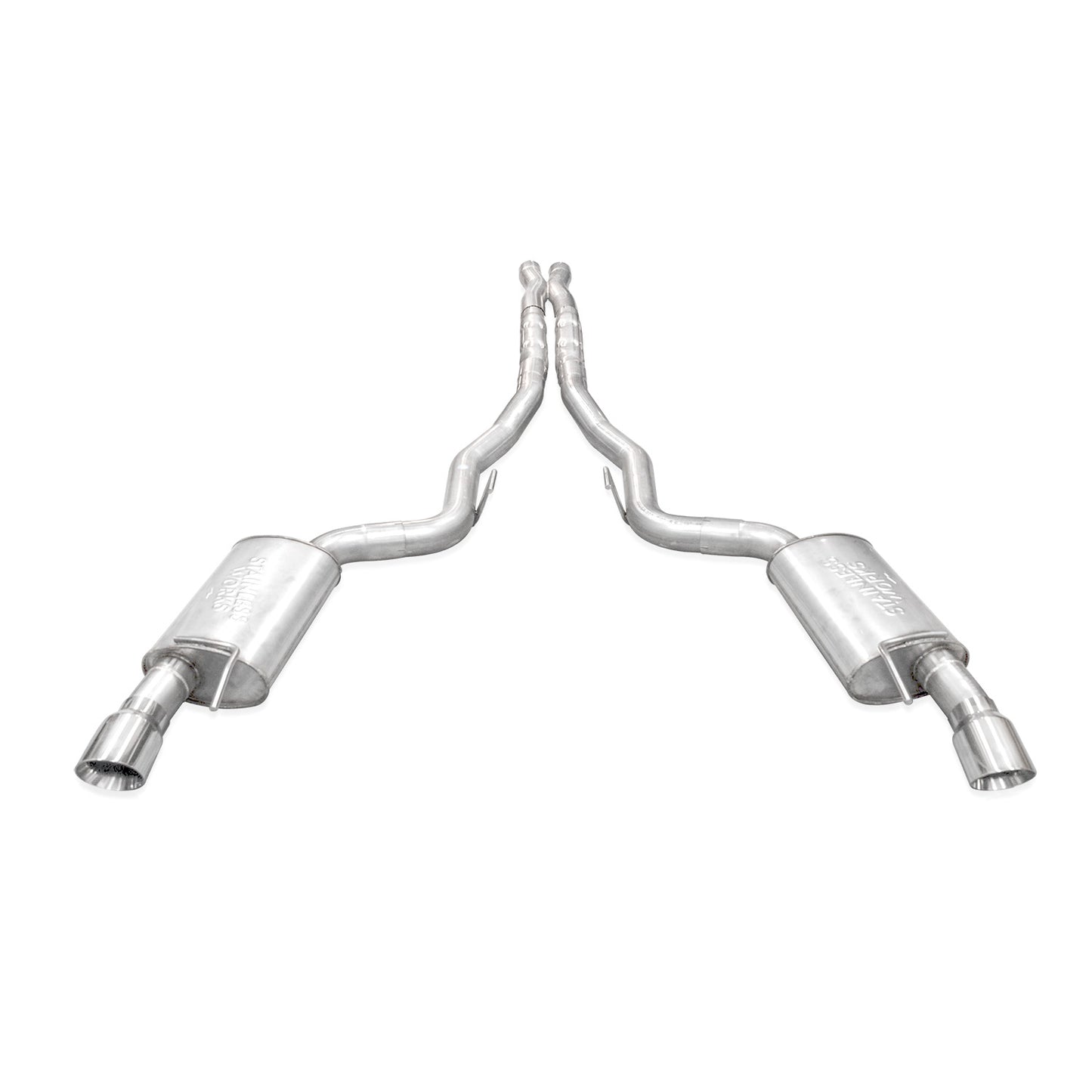 Stainless Works M24CBXPCR for 24-25 Mustang GT Catback Dual Tips Redline Sound X