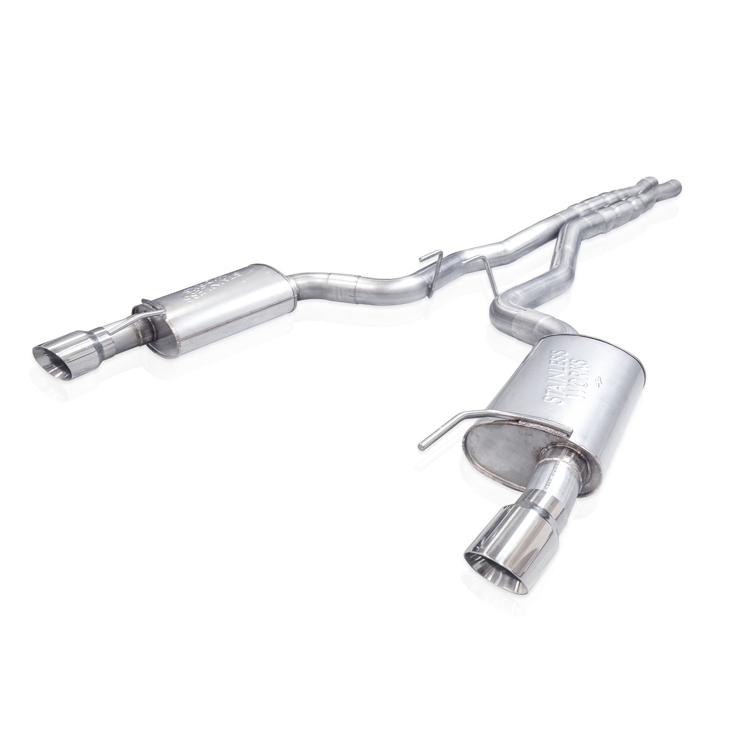 Stainless Works M24CBXPCR for 24-25 Mustang GT Catback Dual Tips Redline Sound X