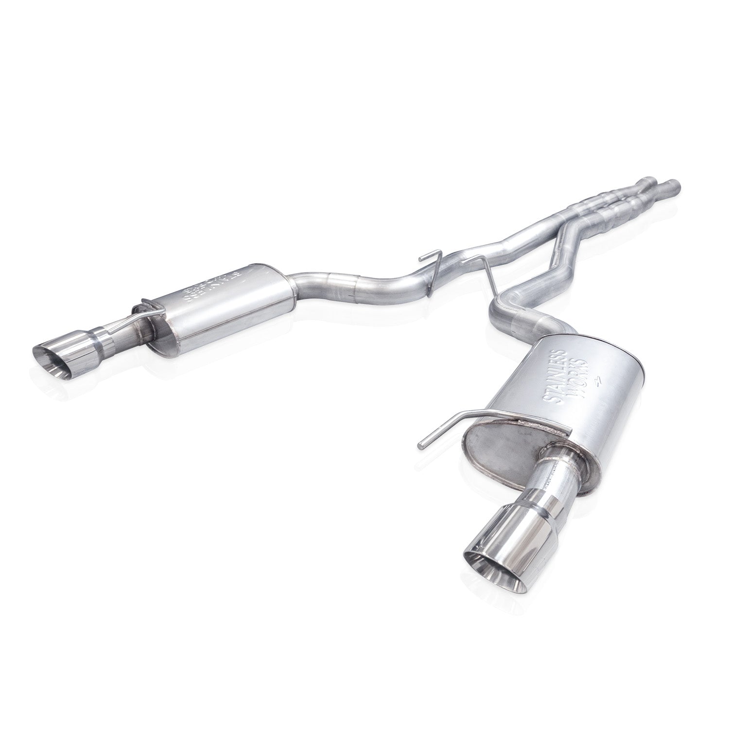 Stainless Works M24CBXPCR for 24-25 Mustang GT Catback Dual Tips Redline Sound X