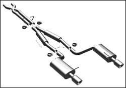 2004-2006 Audi S4 Cat Back Exhaust; Dual Split Rear Exit by Magnaflow (16586)