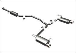 2008-2009 Honda Accord Cat Back Exhaust; Dual Split Rear Exit by Magnaflow (16817)