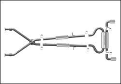 2008-2013 Infiniti G37 3.7L V6 Cat Back Exhaust; Dual Split Rear Exit by Magnaflow (16820)