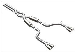 2008-2014 Dodge Challenger SRT8 Cat Back Exhaust; Competition Series; Quad Split Rear Exit by Magnaflow (16885)