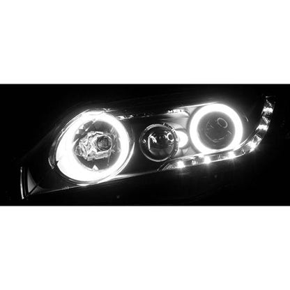 ANZO Black Projector Headlights with Halo | 2006-2011 Honda Civic 4DR (121454)