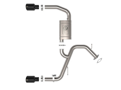 aFe Power Takeda 3" Stainless Steel Axle-Back Exhaust System | 2022-2025 Hyundai Elantra N (49-37027)