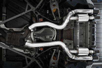 MBRP Stainless Steel 3" Resonator-Back - Quad Outlet w/ Carbon Fiber Tips | 2019-2021 BMW M2 (S45023CF)