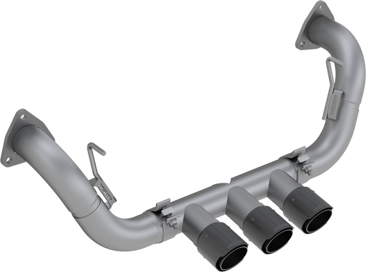 MBRP 2.5-Inch Armor Pro Race Profile Triple Rear Exit Cat-Back Exhaust with Carbon Fiber Tips | 2017 - 2022 Acura NSX (S49003CF)