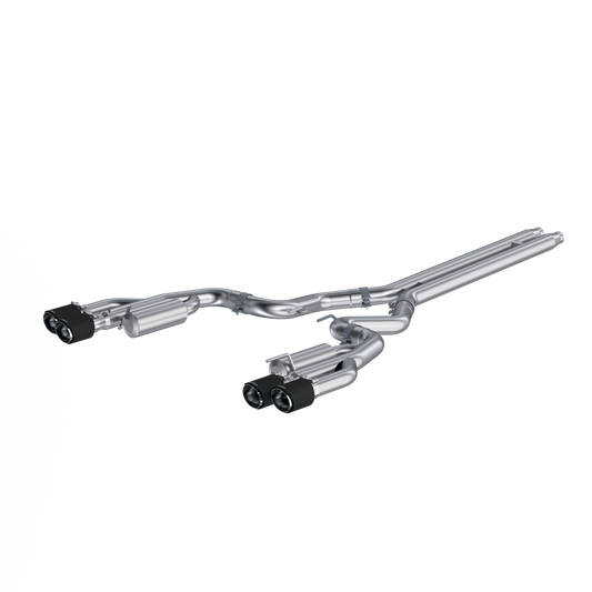 MBRP 3-Inch Race Dual Exit Cat-Back Exhaust w/Carbon Fiber Tips | 2018 - 2023 Ford Mustang GT (S72073CF)