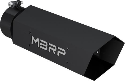 MBRP Single Wall Hex Angle Cut 5-Inch Outlet | Universal (T5164BLK)