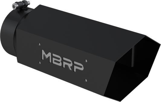 MBRP Single Wall Hex Angle Cut 6-Inch Outlet | Universal (T5166BLK)