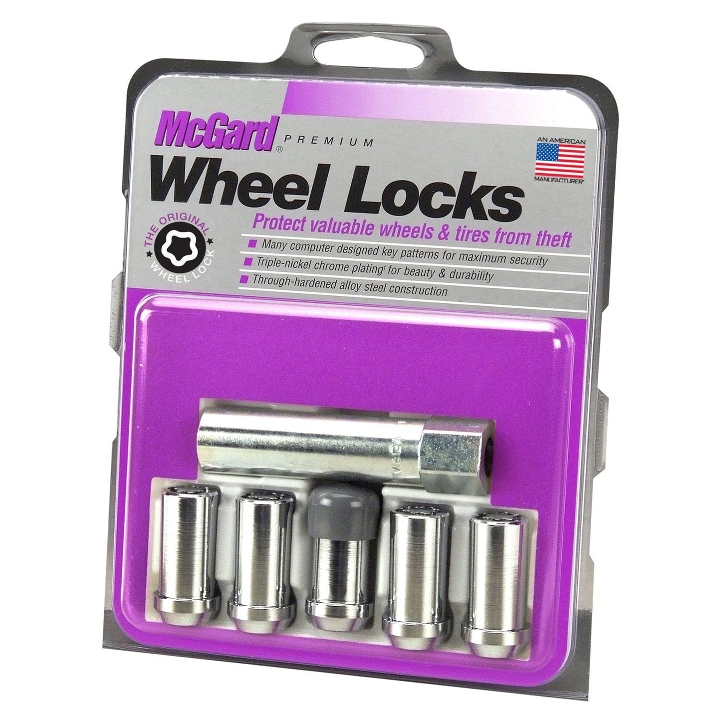 McGard Tuner Style Cone Seat Wheel Locks / Chrome (25540)