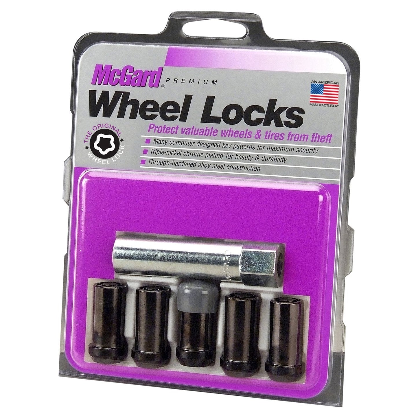 McGard Tuner Style Cone Seat Wheel Locks / Black (25540BK)