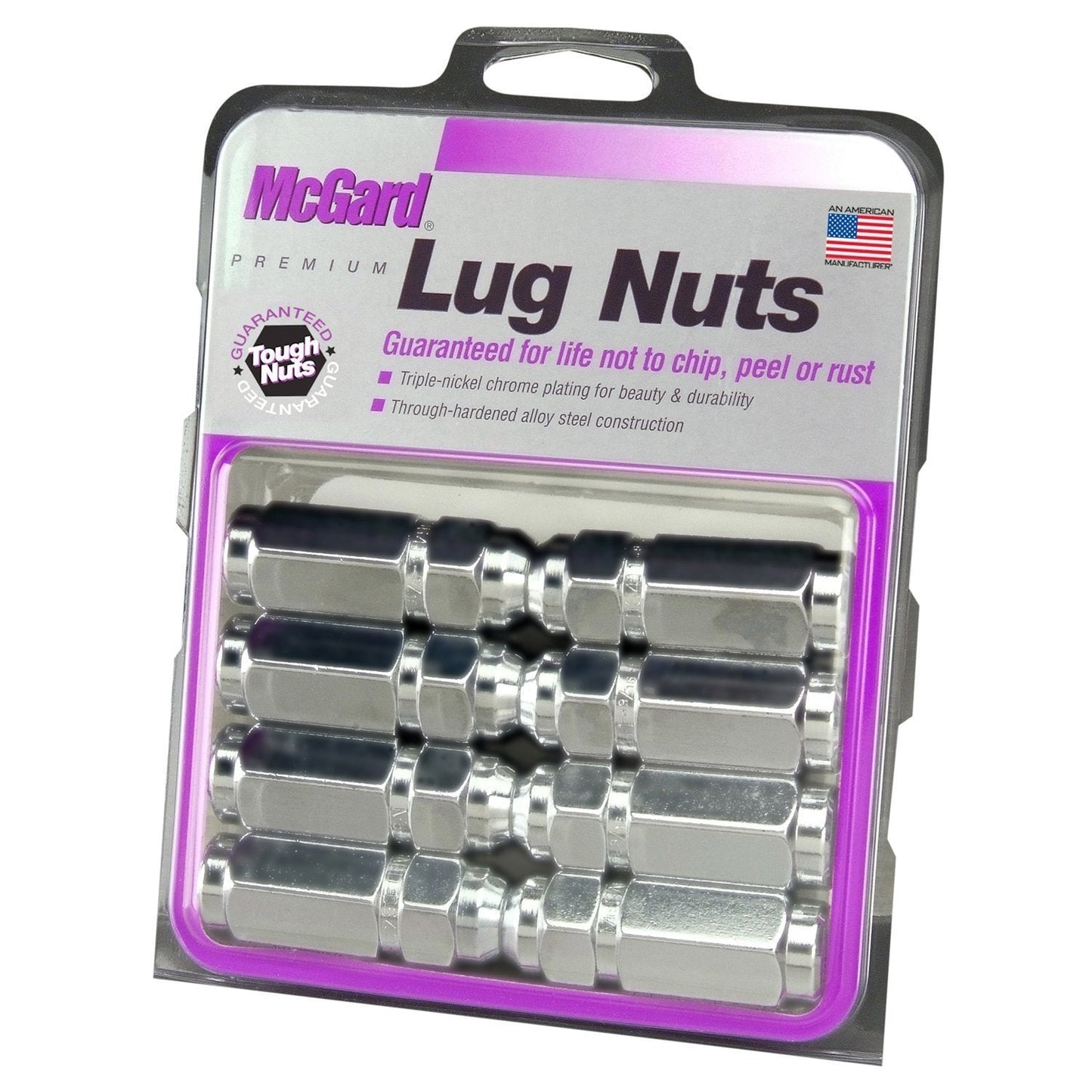 McGard 9/16-18 Chrome Cone Seat Style Lug Nuts / 2.50 OAL (64806)