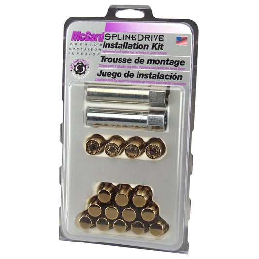 McGard Tuner Style Cone Seat Wheel Installation Kit / Gold / Clamshell (65454GDC)