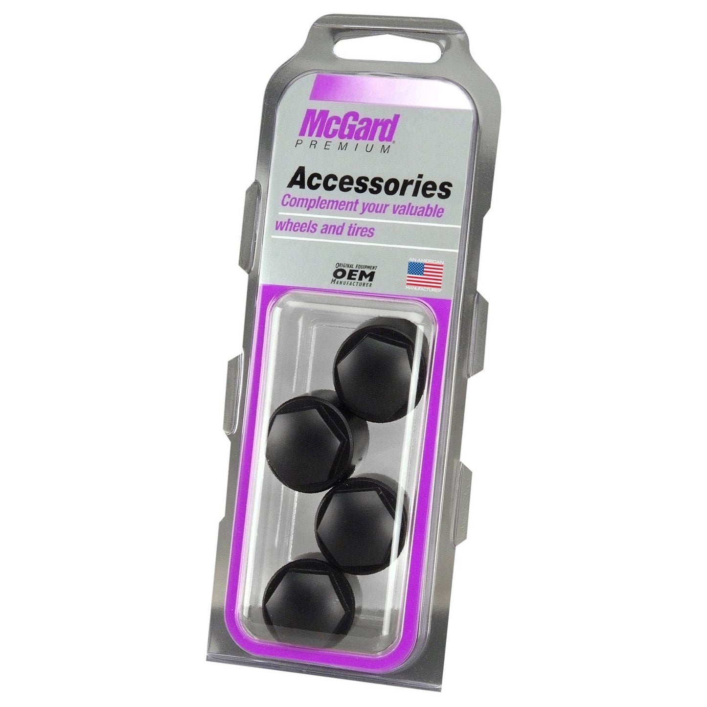 McGard Black Nylon Caps /  For use with Part No. 24010-24013 (70005)