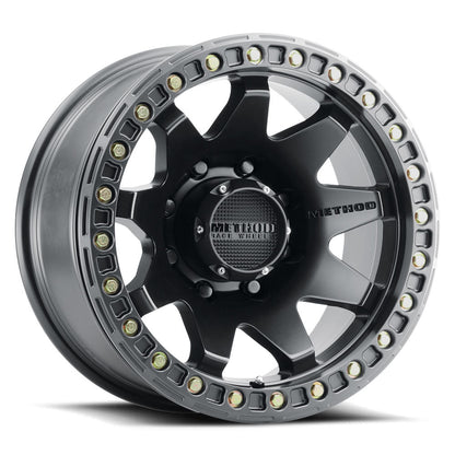 (set of 4) Method MR108 Beadlock Matte Black | 17x9" -44mm | 8x170mm Wheel