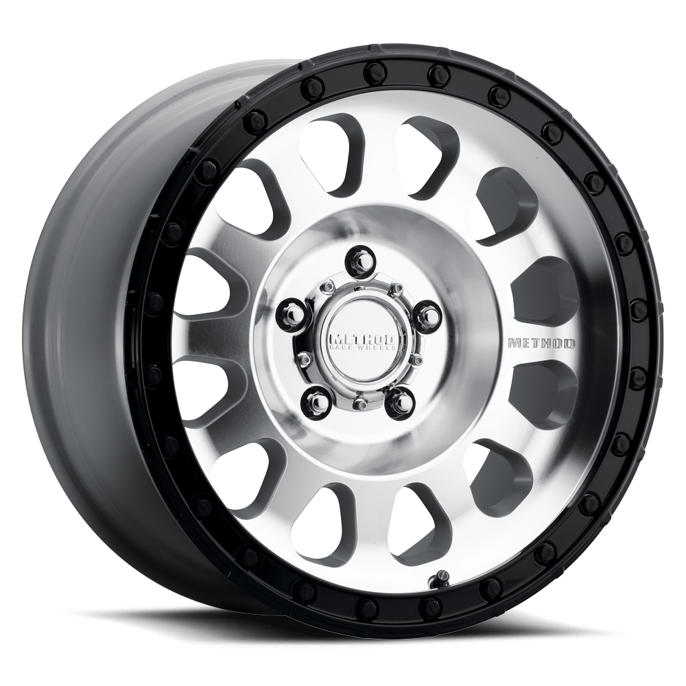 Method MR315 Machined - Gloss Black Lip | 17x9" -12mm | 5x5mm Wheel