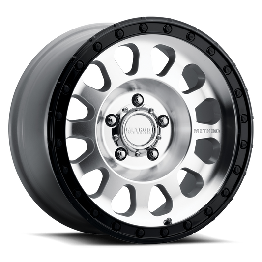 Method MR315 Machined - Gloss Black Lip | 17x8.5" +0mm | 5x5mm Wheel