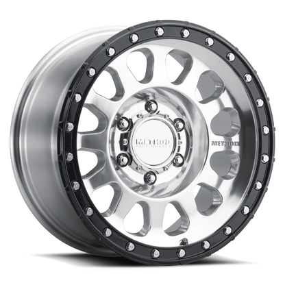 (set of 4) Method MR315 Polished - Gloss Black Lip | 17x8.5" +0mm | 6x135mm Wheel