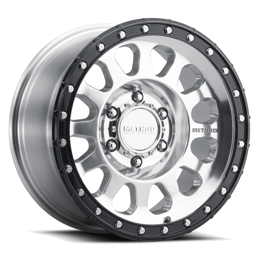 (set of 4) Method MR315 Polished - Gloss Black Lip | 17x8.5" +0mm | 6x135mm Wheel