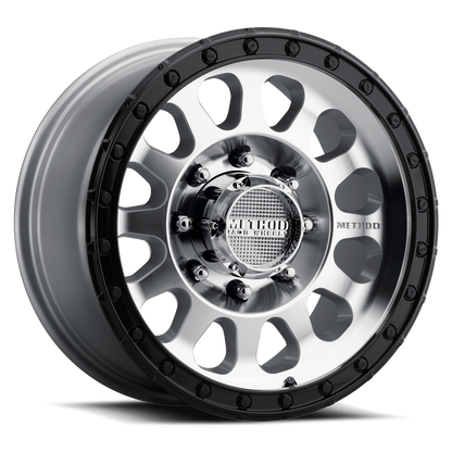 (set of 4) Method MR315 Machined - Gloss Black Lip | 18x9" +18mm | 8x180mm Wheel