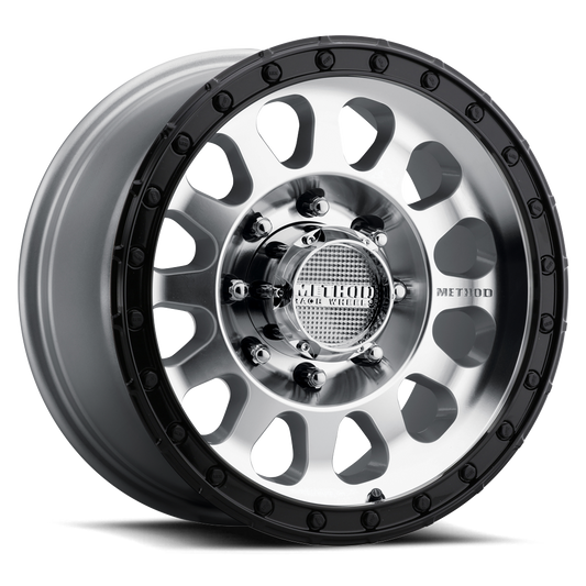(set of 4) Method MR315 Machined - Gloss Black Lip | 17x8.5" +0mm | 8x6.5in Wheel