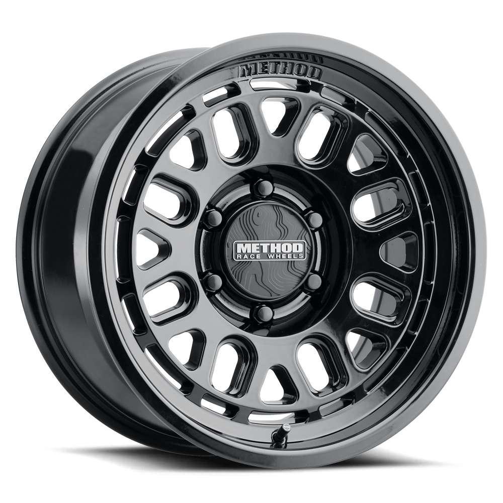 (set of 4) Method MR321 Gloss Black | 17x8.5" +25mm | 6x5.5in Wheel