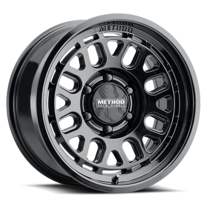 (set of 4) Method MR321 Gloss Black | 17x8.5" +25mm | 6x5.5in Wheel