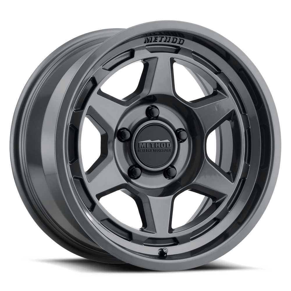 (set of 4) Method MR708 Gloss Titanium | 17x8.5" +0mm | 5x5in Wheel