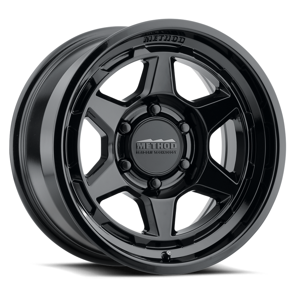 (set of 4) Method MR708 Gloss Black | 17x8.5" +0mm | 6x5.5in Wheel
