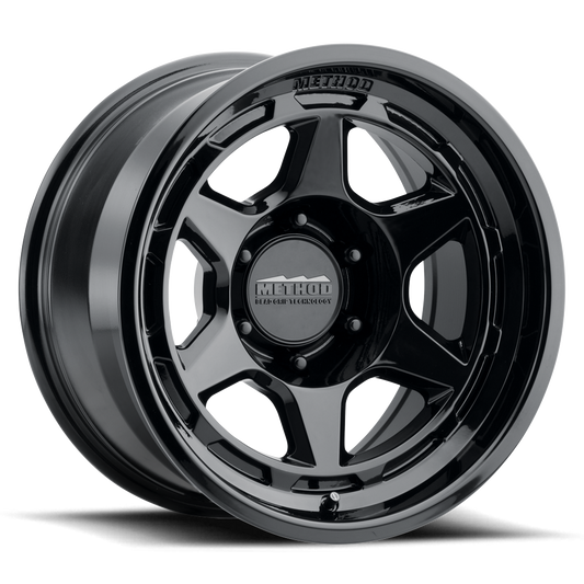 (set of 4) Method MR708 Gloss Black | 17x9" -38mm | 6x5.5in Wheel