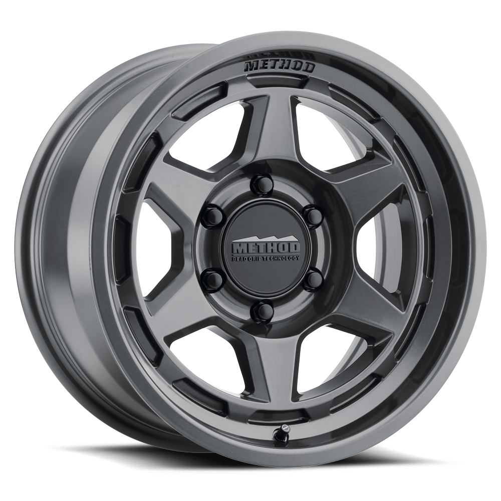 (set of 4) Method MR708 Gloss Titanium | 17x8.5" +0mm | 6x5.5in Wheel