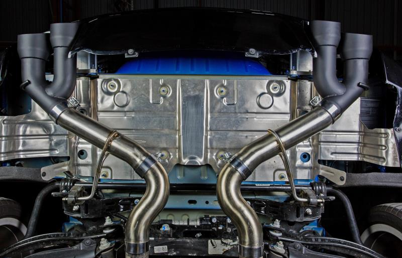 Mishimoto Quad-Tip Race Axle-Back | 2016+ Chevrolet Camaro SS (MMEXH-CAM8-16AQTR)