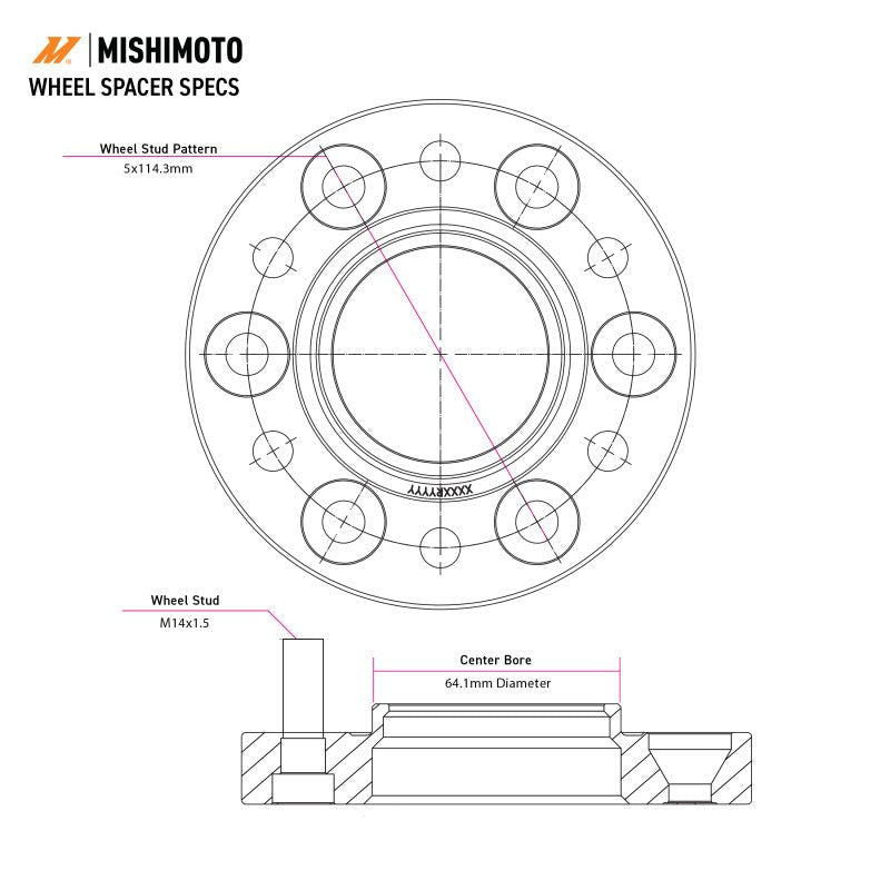 Mishimoto 5X120 25MM Wheel Spacers | Honda Odyssey (05 - 22), Ridgeline, Acura MDX, Pilot, ZDX, TL, ILX, RLX, Civic (05 - 22), Odyssey RL, RDX (MMWS - 013 - 250BK) - WheelFlip