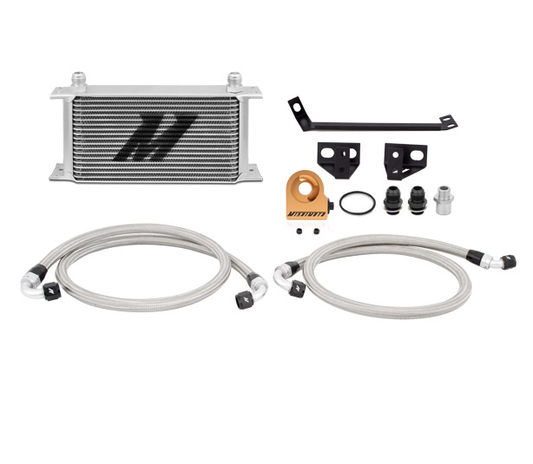 Mishimoto Thermostatic Oil Cooler Kit - Silver | 2015+ Ford Mustang Ecoboost (MMOC-MUS4-15TSL)
