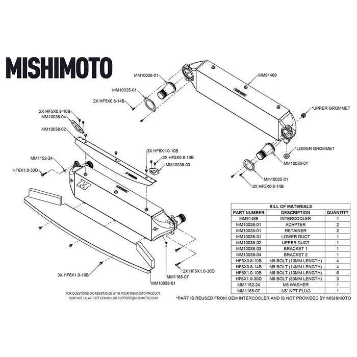 Mishimoto 2023+ Toyota GR Corolla Performance Intercooler | Toyota GR Corolla (22-26) (MMINT-GRC-23SL)
