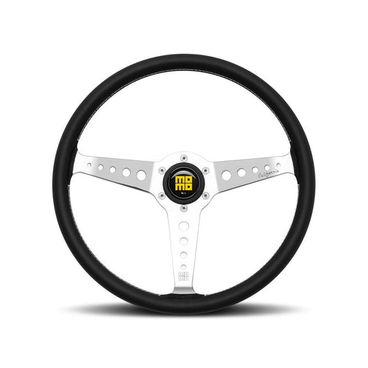 MOMO California 360mm Black Leather Steering Wheel (CAL36BK2S)