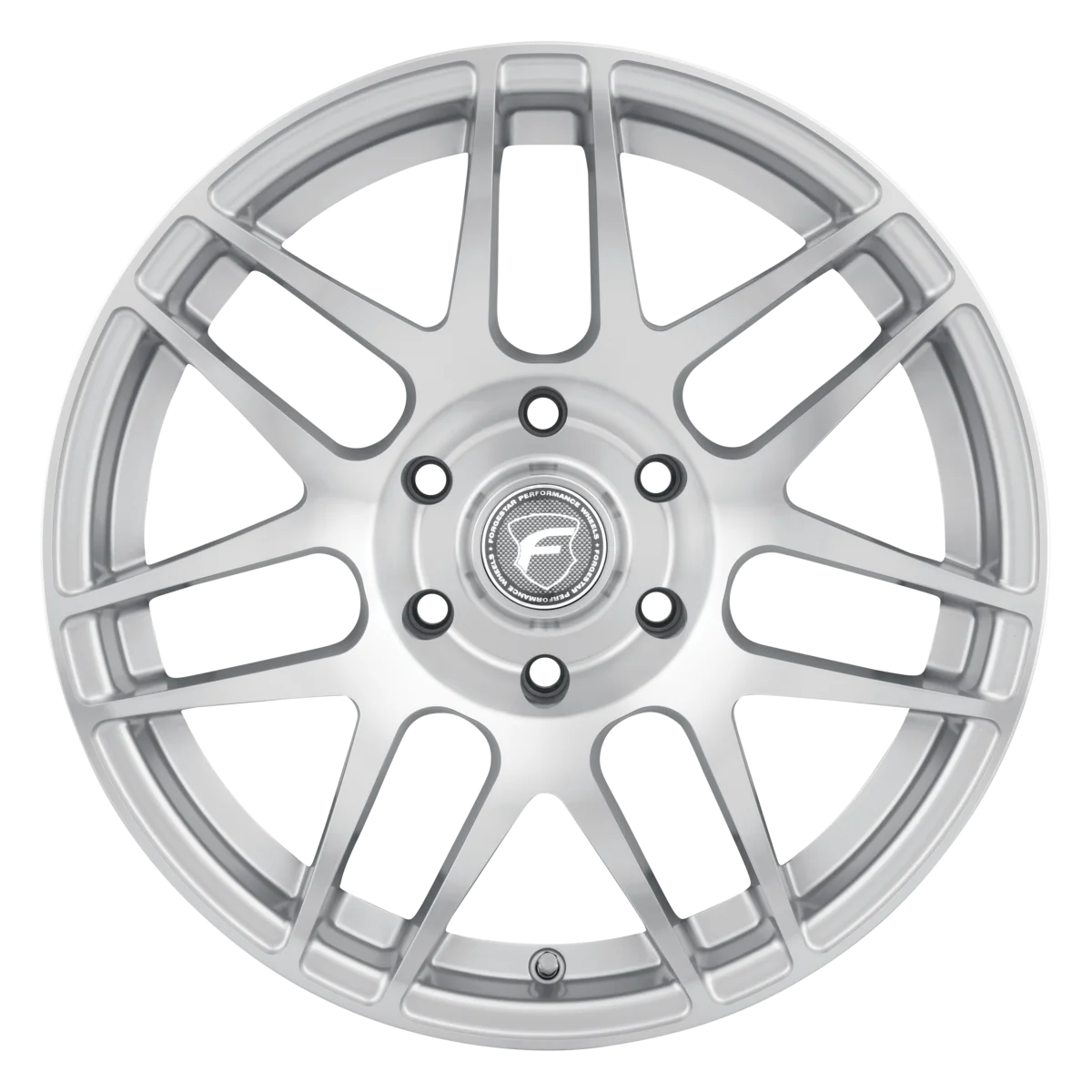 Forgestar F14 Drag Silver Machined | 17x9.5" +25mm | 6x135mm Wheel