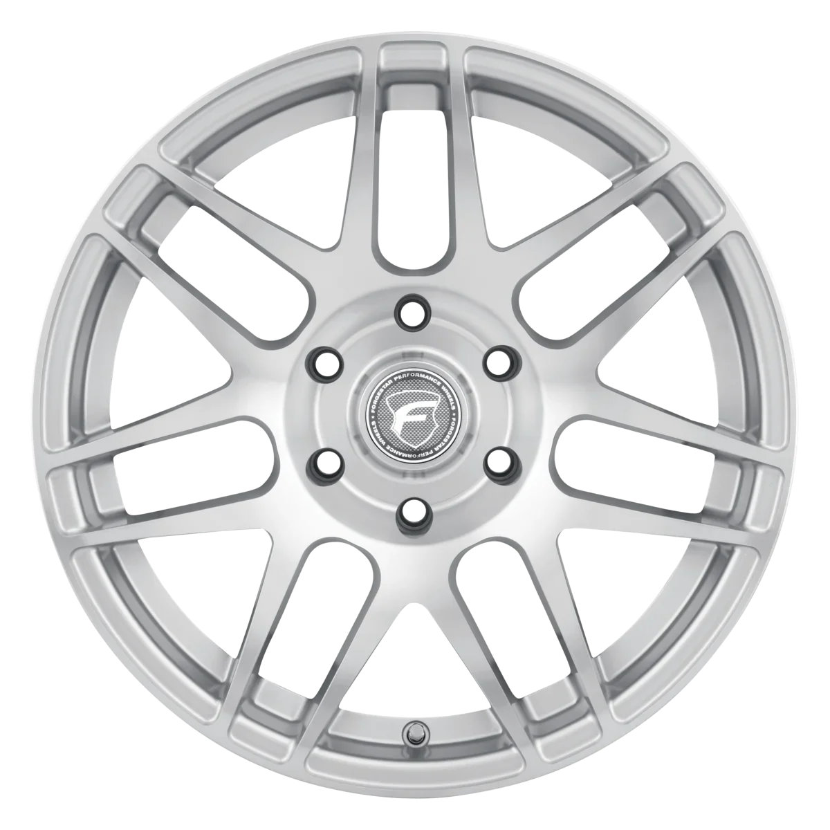 Forgestar F14 Drag Silver Machined | 17x9.5" +25mm | 6x135mm Wheel