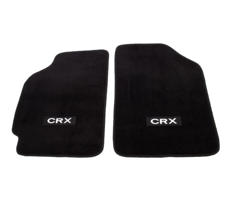 NRG Floor Mats w/ CRX Logo - 2pc Set | 1988-1991 Honda Civic (FMR-110)