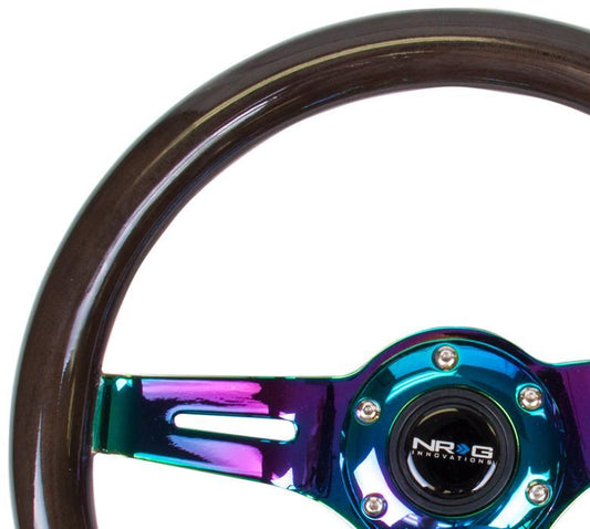 NRG 310mm Steering Wheels - NeoChrome Spokes (ST-310BK-MC)