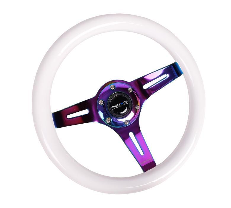 NRG 310mm Steering Wheels - NeoChrome Spokes (ST-310BK-MC)