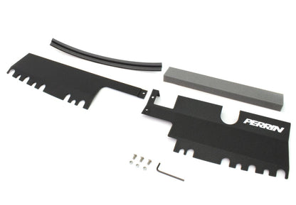 Perrin 2pc Radiator Shroud For Use w/ OEM Intake Scoop Black 2015-2021 WRX / 2015-2021 STI