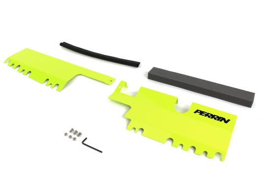 Perrin 2pc Radiator Shroud For Use w/ OEM Intake Scoop Neon Yellow 2015-2021 WRX / 2015-2021 STI