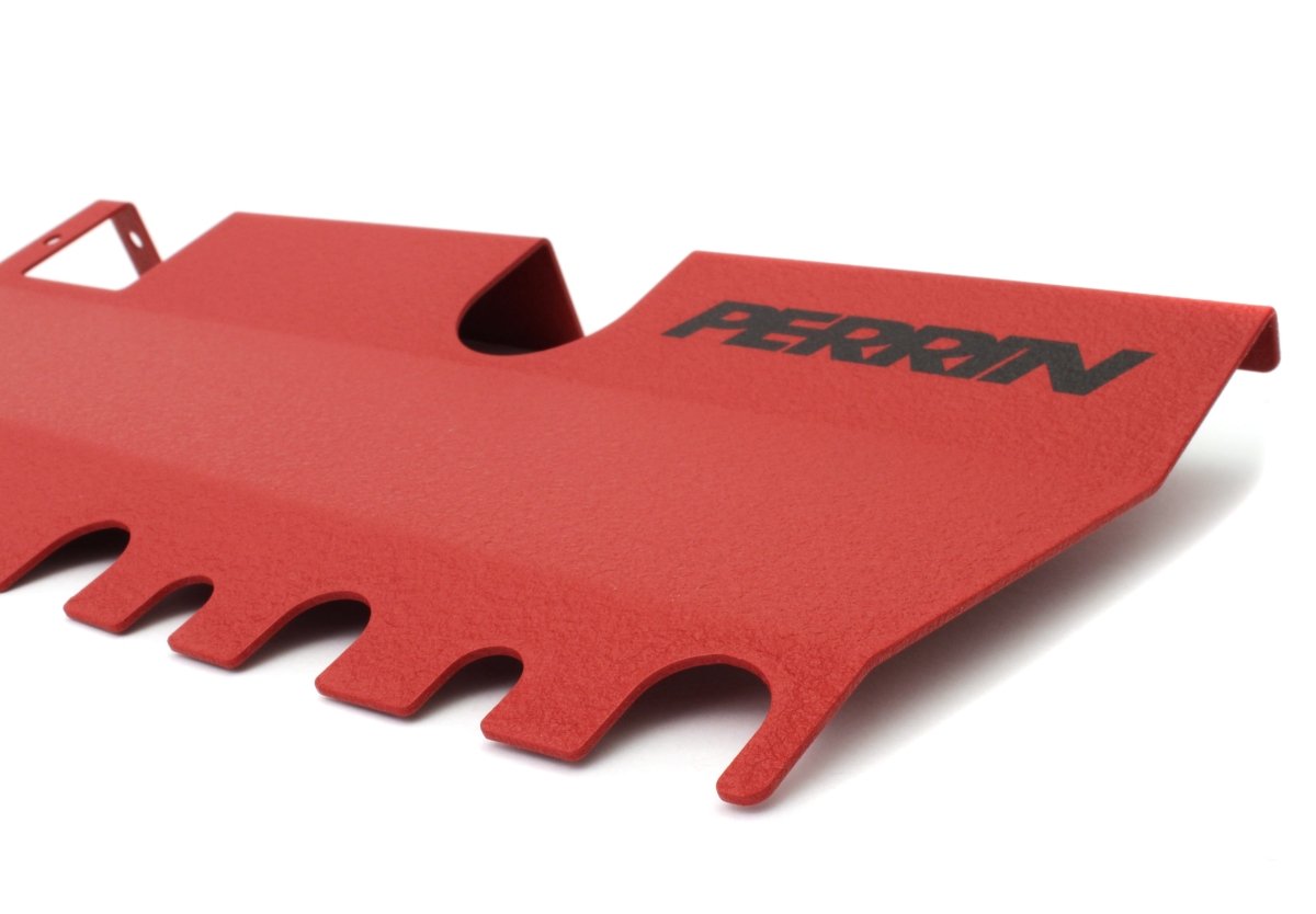 Perrin 2pc Radiator Shroud For Use w/out OEM Intake Scoop Red 2015-2021 WRX / 2015-2021 STI