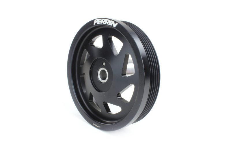 Perrin Lightweight Crank Pulley - Black | 2019-2021 Subaru WRX (PSP-ENG-104BK)