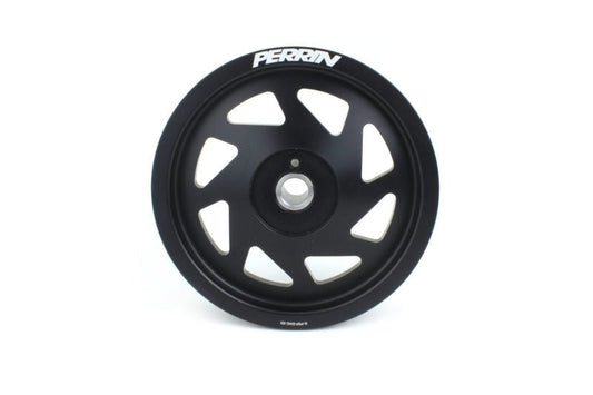 Perrin Lightweight Crank Pulley - Black | 2019-2021 Subaru WRX (PSP-ENG-104BK)