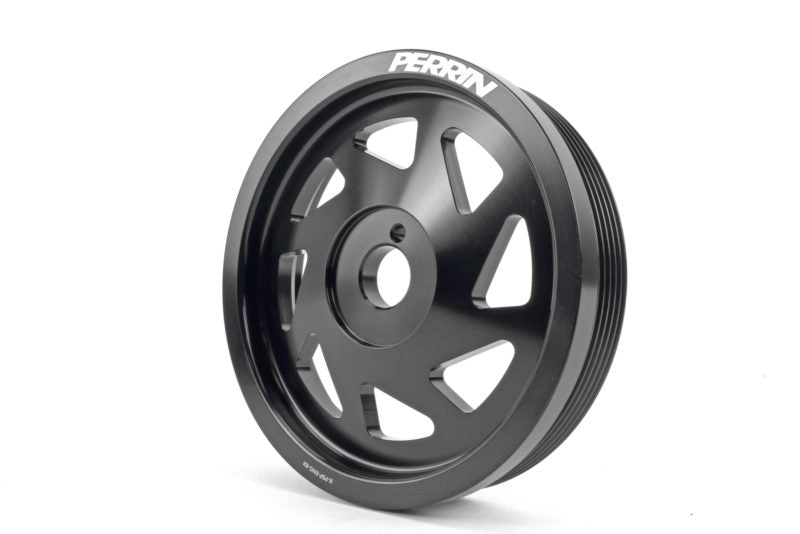 Perrin Lightweight Crank Pulley Black | 2022+ Subaru BRZ/GR86 & WRX 2.4L Turbo (PSP-ENG-106BK)